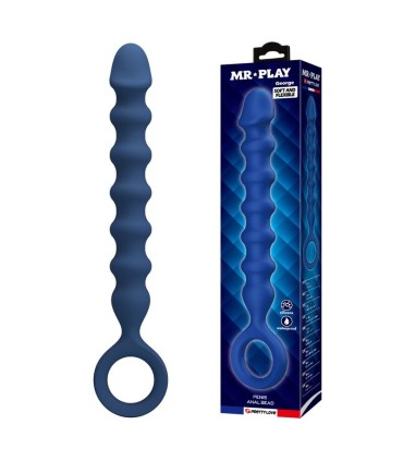 MR PLAY BLUE SILICONE ANAL BEADS ANAL PLUG O 34 CM 285 CM