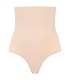 BYE BRA SOFT TOUCH SEAMLESS HIGH WAIST THONG BEIGE SIZE M