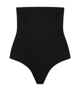 BYE BRA SOFT TOUCH SEAMLESS HIGH WAIST THONG BLACK SIZE XXL