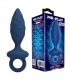 MR PLAY TEXTURED ANAL PLUG WITH RING BLUE L