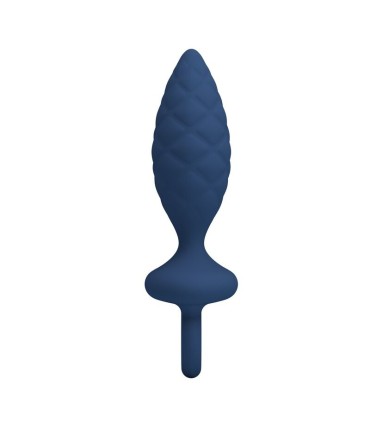 MR PLAY TEXTURED ANAL PLUG WITH RING BLUE L