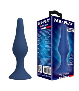 MR PLAY SLIM SILICONE ANAL PLUG BLUE L