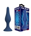 MR PLAY - SLIM SILICONE ANAL PLUG BLUE L
