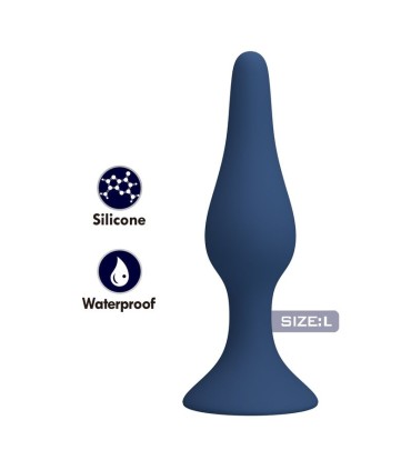 MR PLAY SLIM SILICONE ANAL PLUG BLUE L