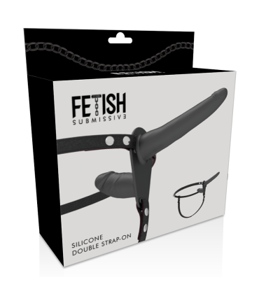 FETISH SUBMISSIVE HARNESS DOBLE PENETRACION NEGRO