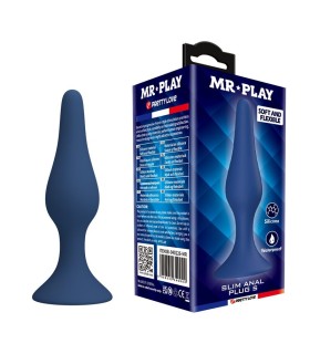 MR PLAY BLUE SILICONE SLIM ANAL PLUG SIZE S