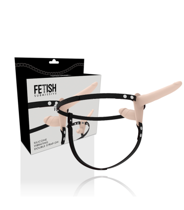 FETISH SUBMISSIVE HARNESS DOBLE PENETRACION VIBRADOR FLESH UP