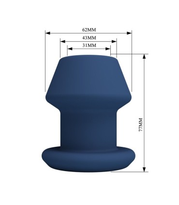 MR PLAY JACK BLUE SILICONE HOLLOW ANAL PLUG SIZE S
