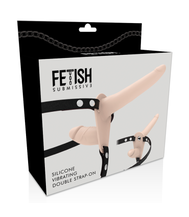 FETISH SUBMISSIVE HARNESS DOBLE PENETRACION VIBRADOR FLESH UP