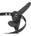 FETISH SUBMISSIVE HARNESS - DOBLE PENETRACIÓN VIBRADOR NEGRO