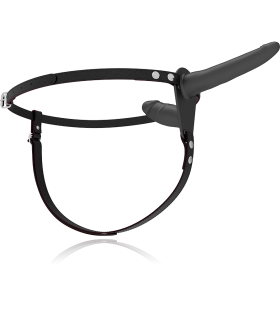 FETISH SUBMISSIVE HARNESS DOBLE PENETRACION VIBRADOR NEGRO