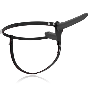 FETISH SUBMISSIVE HARNESS DOBLE PENETRACION VIBRADOR NEGRO