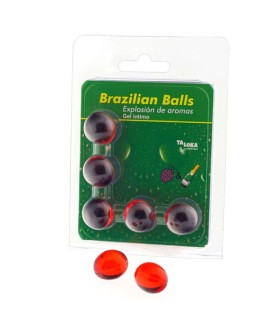 TALOKA 5 BRAZILIAN BALLS STRAWBERRIES CHAMPAGNE INTIMATE GEL