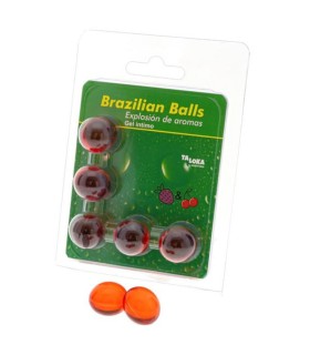 TALOKA 5 BRAZILIAN BALLS STRAWBERRY CHERRY INTIMATE GEL