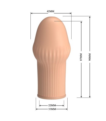 PRETTY LOVE HUEL PENIS SLEEVE GET YOUR PENIS THICKER FLESH COLOR