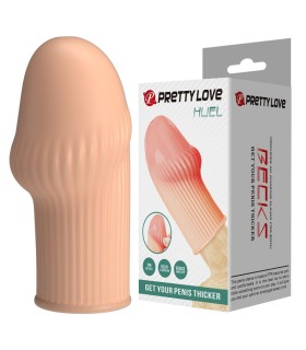 PRETTY LOVE HUEL PENIS SLEEVE GET YOUR PENIS THICKER FLESH COLOR