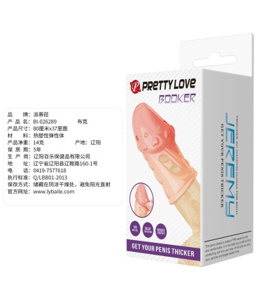 PRETTY LOVE SOCKER TEXTURED PENIS SLEEVE NATURAL