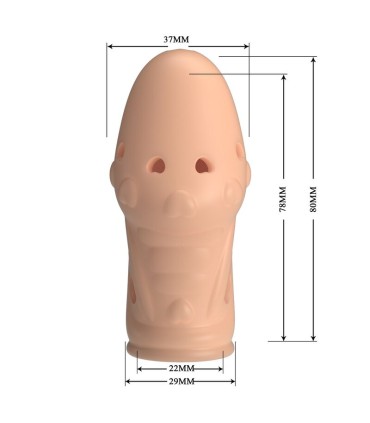 PRETTY LOVE SOCKER TEXTURED PENIS SLEEVE NATURAL