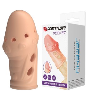 PRETTY LOVE SOCKER TEXTURED PENIS SLEEVE NATURAL