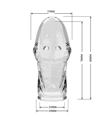 PRETTY LOVE ROCKER PENIS SLEEVE GET YOUR PENIS THICKER TRANSPARENT