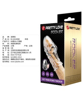 PRETTY LOVE ROCKER PENIS SLEEVE GET YOUR PENIS THICKER TRANSPARENT