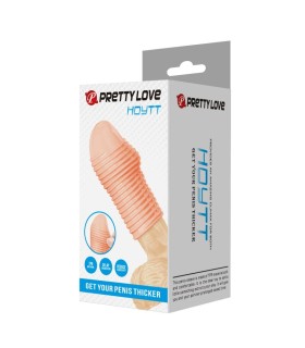 PRETTY LOVE HOTTT PENIS SLEEVE GET YOUR PENIS THICKER NATURAL COLOR