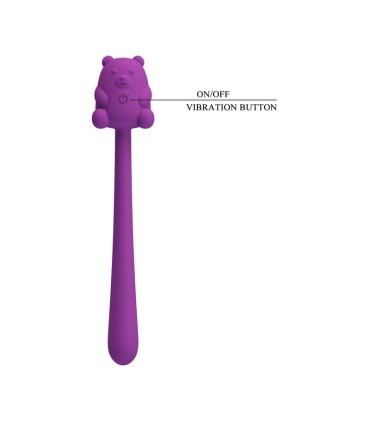 PRETTY LOVE CUTE BEAR FLIRTING STICK RECHARGEABLE VIBRATOR