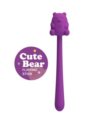 PRETTY LOVE CUTE BEAR FLIRTING STICK RECHARGEABLE VIBRATOR