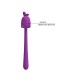 PRETTY LOVE CUTE BUNNY FLIRTING STICK FLEXIBLE VIBRATOR USB RECHARGEABLE PURPLE