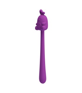 PRETTY LOVE CUTE BUNNY FLIRTING STICK FLEXIBLE VIBRATOR USB RECHARGEABLE PURPLE