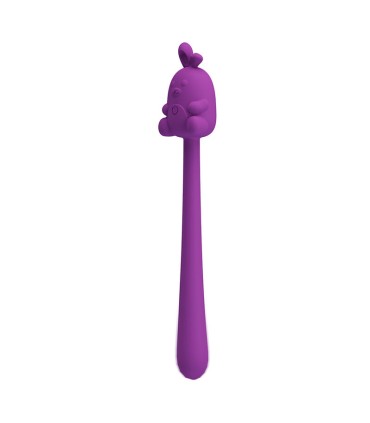 PRETTY LOVE CUTE BUNNY FLIRTING STICK FLEXIBLE VIBRATOR USB RECHARGEABLE PURPLE