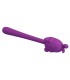 PRETTY LOVE CUTE BUNNY FLIRTING STICK FLEXIBLE VIBRATOR USB RECHARGEABLE PURPLE