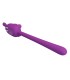 PRETTY LOVE CUTE BUNNY FLIRTING STICK FLEXIBLE VIBRATOR USB RECHARGEABLE PURPLE