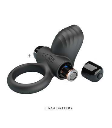 PRETTY LOVE ADRIEN VIBRATING PENIS RING 10 FUNCTIONS BLACK