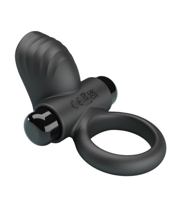 PRETTY LOVE ADRIEN VIBRATING PENIS RING 10 FUNCTIONS BLACK