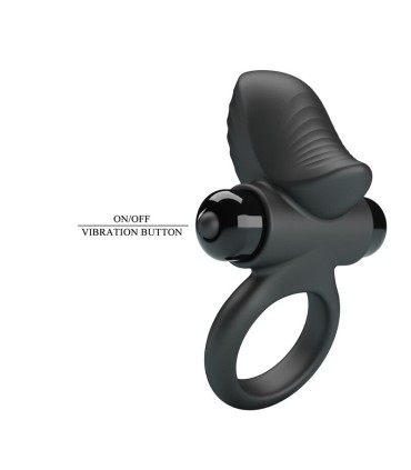 PRETTY LOVE ADRIEN VIBRATING PENIS RING 10 FUNCTIONS BLACK