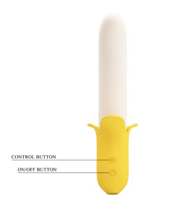 PRETTY LOVE BANANA GEEK SUPER POWER 7 VIBRACIONES UPDOWN SILICONA NEGRO