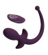 PRETTY LOVE LIOEA VIBRATING ANAL PLUG WITH TAIL 12 FUNCTIONS PURPLE REMOTE CONTROL