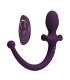 PRETTY LOVE LIOEA VIBRATING ANAL PLUG WITH TAIL 12 FUNCTIONS PURPLE REMOTE CONTROL