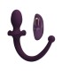 PRETTY LOVE LIOEA VIBRATING ANAL PLUG WITH TAIL 12 FUNCTIONS PURPLE REMOTE CONTROL