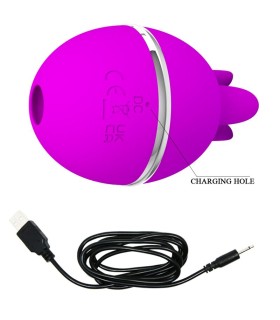 PRETTY LOVE VIBRADOR DE SILICONA REDONDO GEMINI BALL MORADO