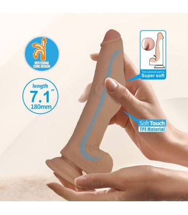 PRETTY LOVE ELLCUMENT REALISTIC FLEXIBLE DILDO 18 CM O 45 CM TPE NATURAL