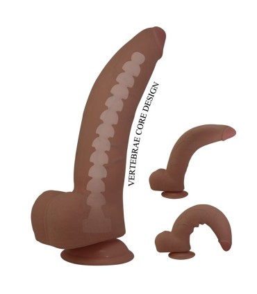 PRETTY LOVE CUTHBERT REALISTIC FLEXIBLE DILDO 20 CM O 5 CM TPE BROWN