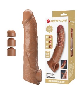 PRETTY LOVE ADJUSTABLE PENIS EXTENSION SLEEVE 26 CM O 4 CM NATURAL