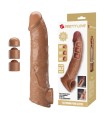 PRETTY LOVE - ADJUSTABLE PENIS EXTENSION SLEEVE 26 CM Ø 4 CM NATURAL