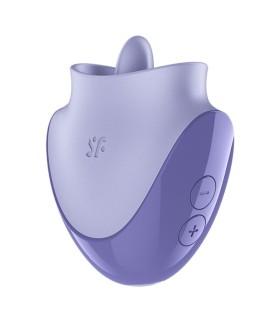 SATISFYER TONGUE DANCER CLITORAL STIMULATOR WITH VIBRATION AND PULSATIONS LILAC