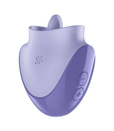 SATISFYER TONGUE DANCER CLITORAL STIMULATOR WITH VIBRATION AND PULSATIONS LILAC
