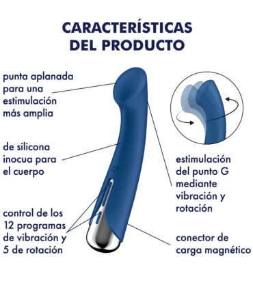 SATISFYER SPINNING G SPORT 1 VIBRADOR ROTADOR AZUL