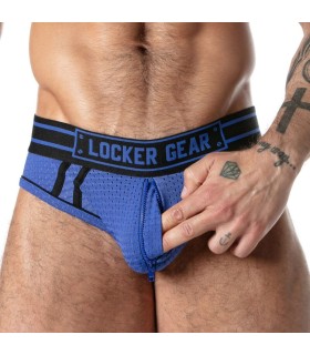 LOCKER GEAR SPORT MESH JOCK BRIEF BLUE S