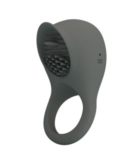 PRETTY LOVE RECHARGEABLE VIBRATING RING WITH ORAL STIMULATION